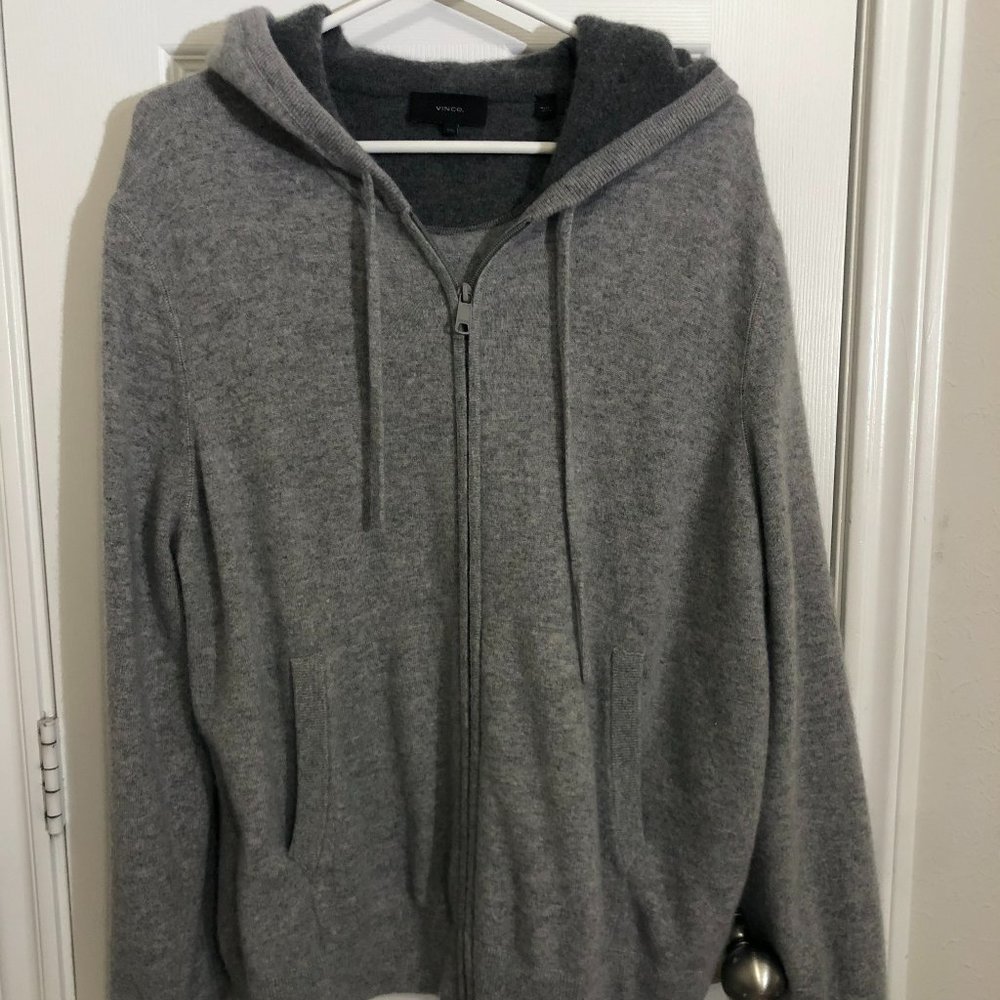 VINCE Men's Cashmere full zip hoodie